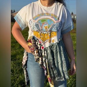 Upcycled Van Halen Graphic Patchwork Band Tee